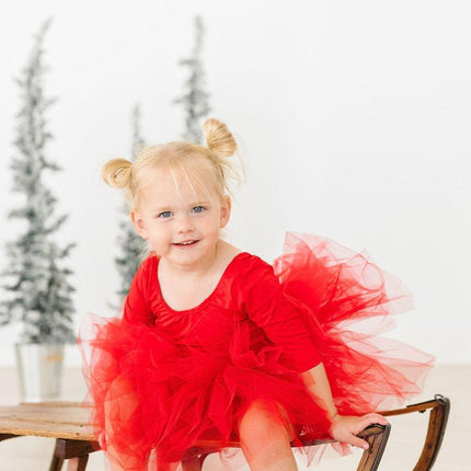 Red 3/4 Tutu Leotard