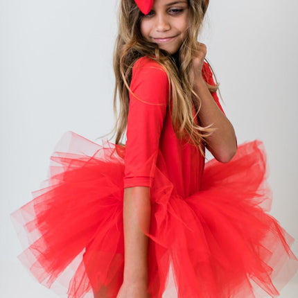 Red 3/4 Tutu Leotard
