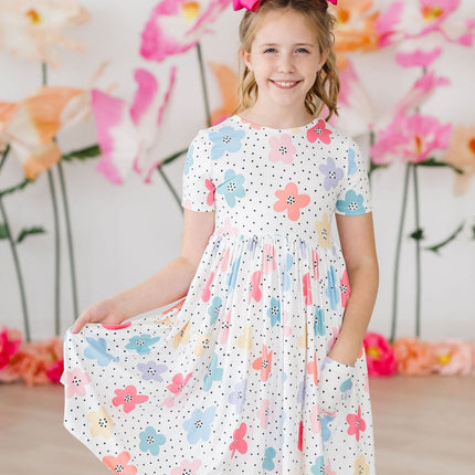Dots & Daisies S/S Pocket Twirl Dress
