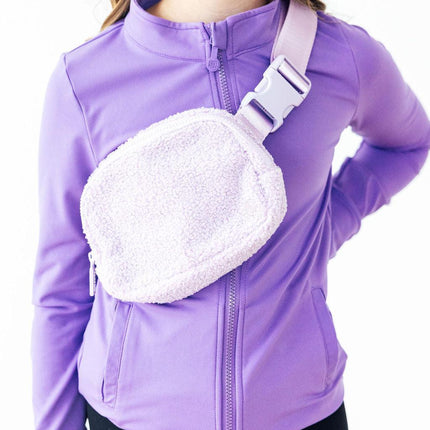 Lavender Fleece Belt Bag