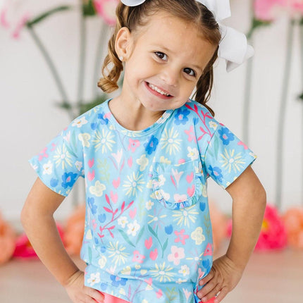 Springtime Splendor Ruffle Pocket Tee