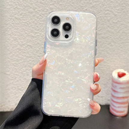 Luxury Solid Color Shell Pattern Phone Case For iPhone
