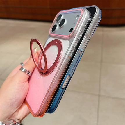 Transparent 360°Rotating Metal Holder Ring Bracket For Magsafe Magnetic Case For iPhone
