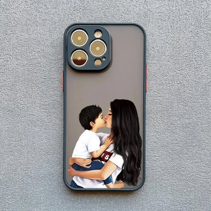 Super Mom Baby Girl Son Phone Case For iPhone