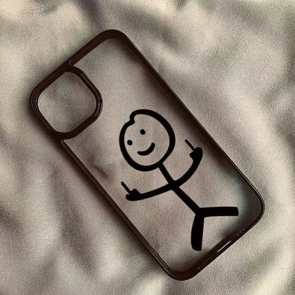 Cartoon Matchman Hard Clear Phone Case
