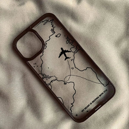 Travel-nspired Airplane Route Desian Phone Case