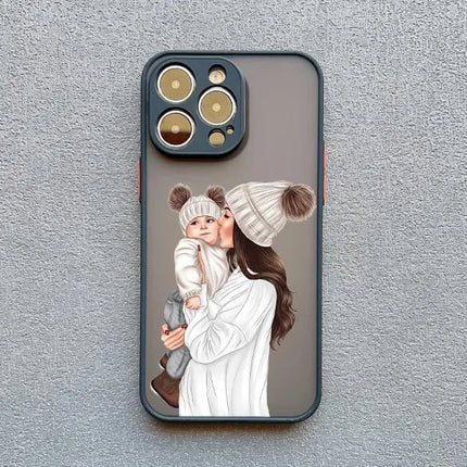 Super Mom Baby Girl Son Phone Case For iPhone