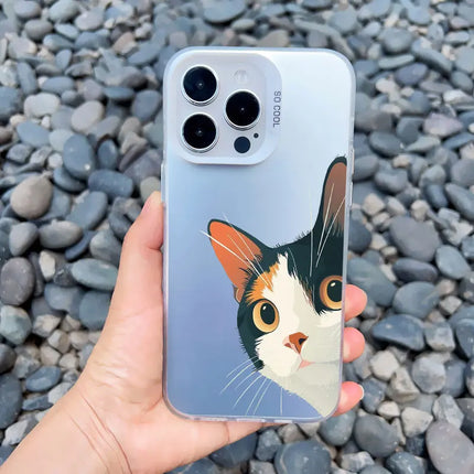 Naughty Kitten Funny Cat Art Phone Case For iPhone
