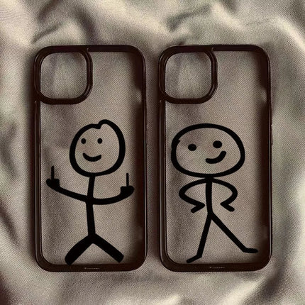 Cartoon Matchman Hard Clear Phone Case