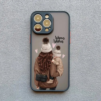 Super Mom Baby Girl Son Phone Case For iPhone