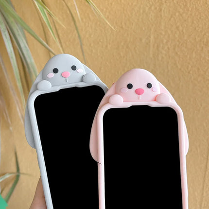 Cute Cartoon Hairball Tail Holder Benny Rabbit Phone Case