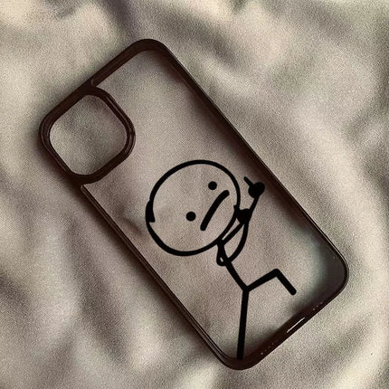 Cartoon Matchman Hard Clear Phone Case