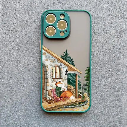 Cartoon Animal Bear Fox Squirrel Phone Case For iPhone