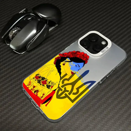 Ukraine Girl Sunflower Flag Coque Phone Case