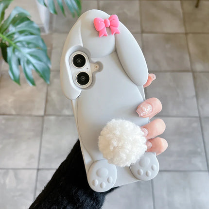 Cute Cartoon Hairball Tail Holder Benny Rabbit Phone Case