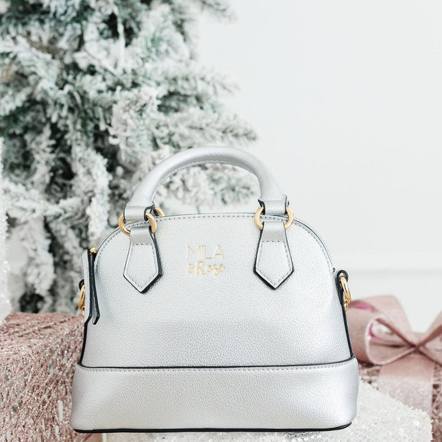 SALE Silver Metallic Girl's Crossbody Purse