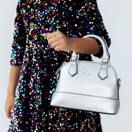SALE Silver Metallic Girl's Crossbody Purse