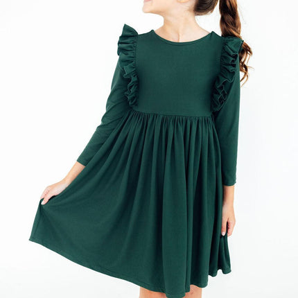 Spruce L/S Ruffle Twirl Dress