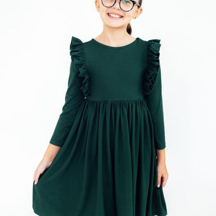 Spruce L/S Ruffle Twirl Dress