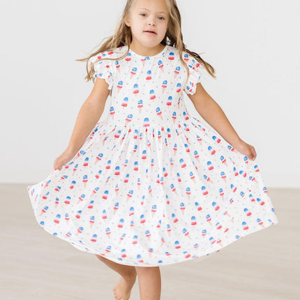 Summer Sweets Flutter Sleeve Twirl Dress