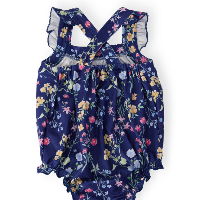 Sunny Meadow Ruffle Cross Back Romper