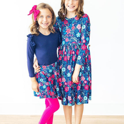 Sweet Gardenia L/S Pocket Twirl Dress