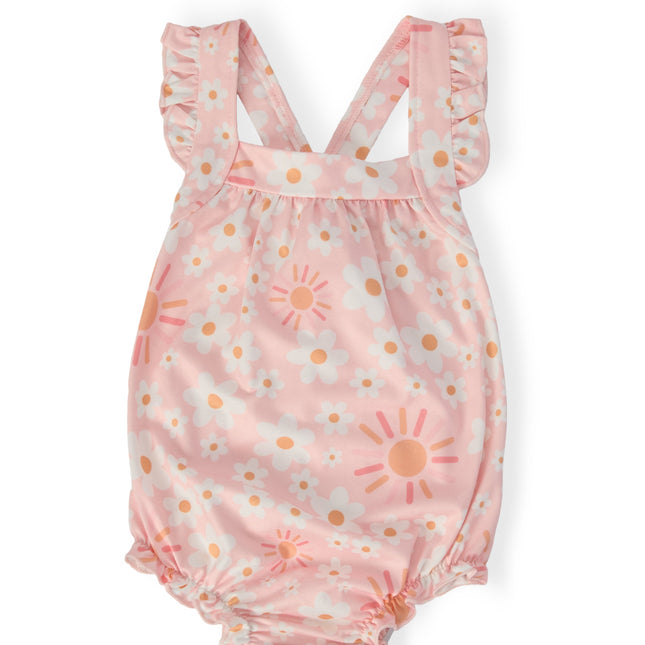 Sweet & Sunny Ruffle Cross Back Romper