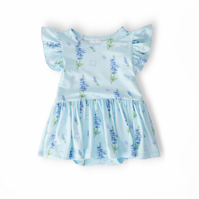 Texas Bluebonnets S/S Flutter Twirl Bodysuit