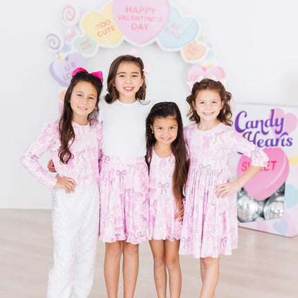 Twinkle Ties 3/4 Sleeve Pocket Twirl Dress