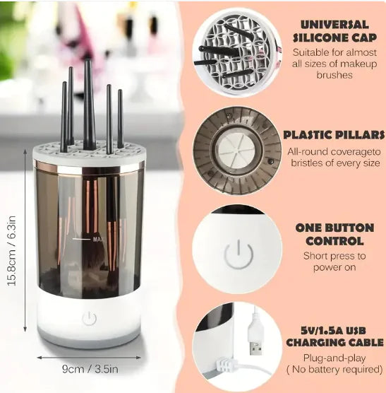 Automatic Makeup Brush Cleaner