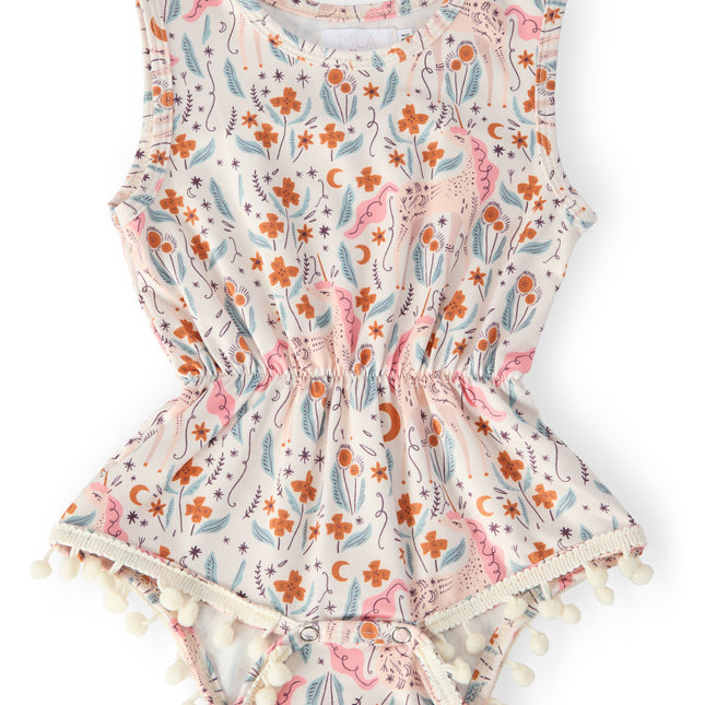 Unicorn Soiree Pom Pom Romper