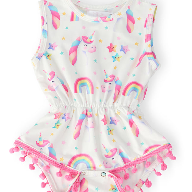 Unicorn Magic Pom Pom Romper