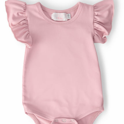 Vintage Pink S/S Flutter Bodysuit