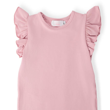 Vintage Pink S/S Ruffle Tee