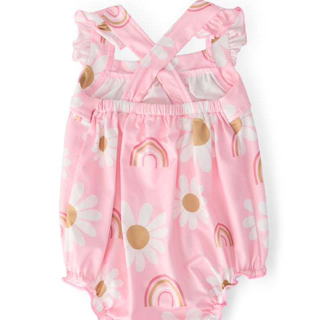 You are My Sunshine Ruffle Cross Back Romper