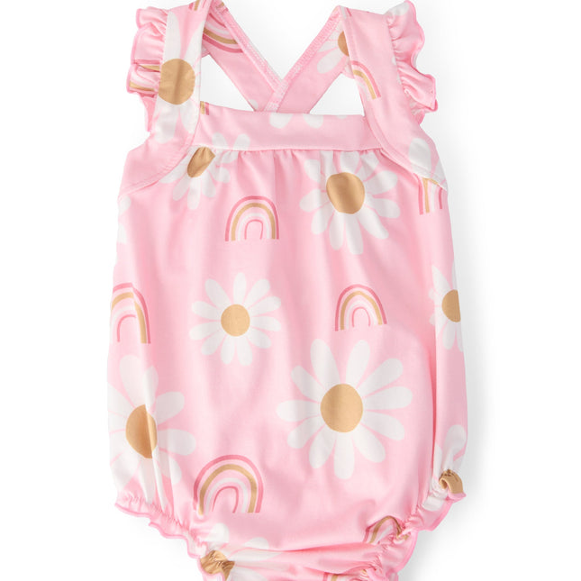 You are My Sunshine Ruffle Cross Back Romper