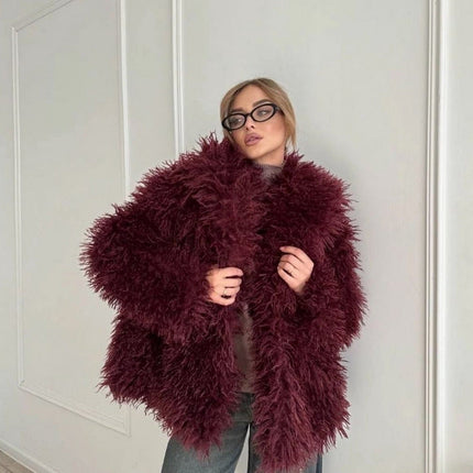 Fashion Fox Fur Fur Coat Fluffy Plush Women's Clothing