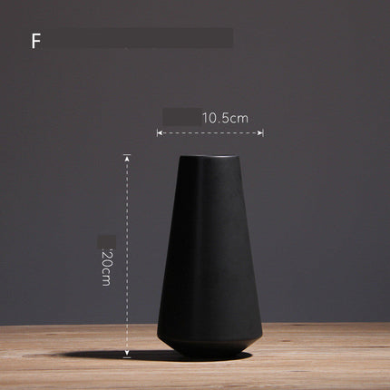 Simple Living Room Home Decoration Creative Black And White Ceramic Vase