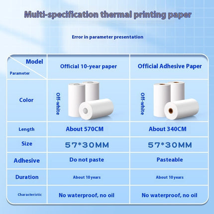 Sticker Printer Paper 57 X30 Label Universal Sticker