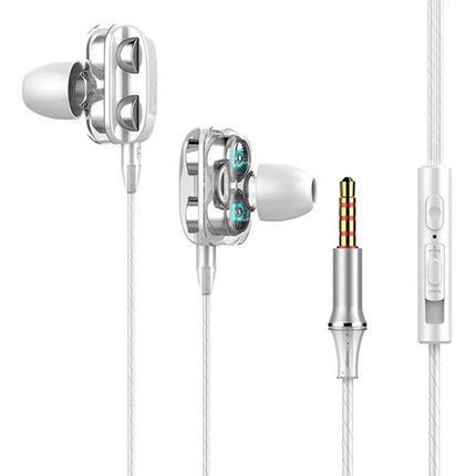 Double Moving Coil In-ear Headphones PlayerUnknown's Battlegrounds With Microphone