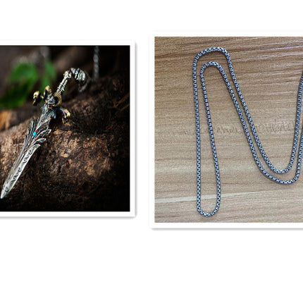 New Sheep Head Loulan Ancient Sword Necklace For Men