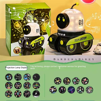 LED Night Light Starry Sky Projector Galaxy Robot Projection Lamp Bluetooth Music For Kids Bedroom Home Party Decoration