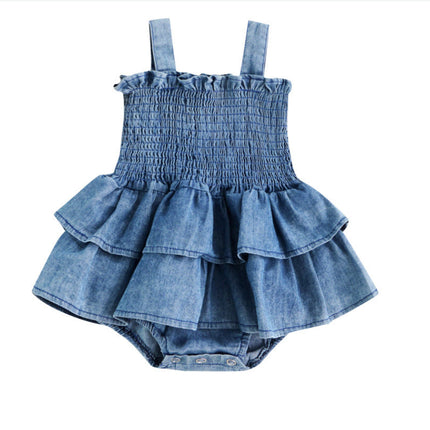 Denim Suspender Bodysuit Infant Toddler Clothing