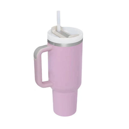 40oz Insulated Tumbler With Handle & Straw – Stainless Steel Vacuum Coffee Cup | Perfect Gift