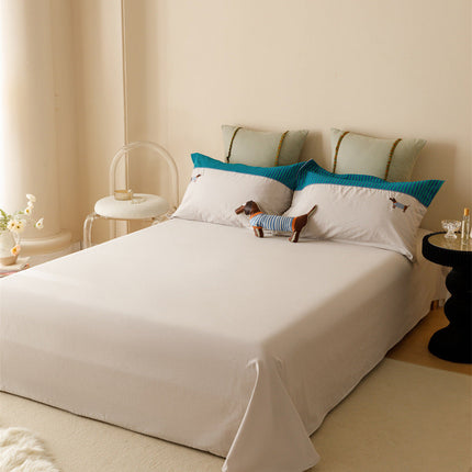 120 Brushed Four-piece Set Embroidered Cotton Quilt Cover Bedding