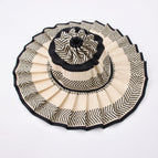 White Plaid Folding Hat / M