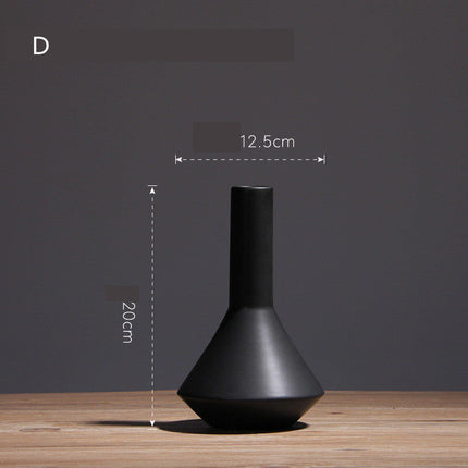 Simple Living Room Home Decoration Creative Black And White Ceramic Vase