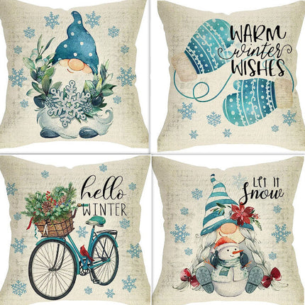 Winter Series Throw Pillow Cover Linen