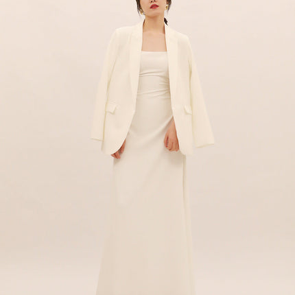 Travel Photo Light Wedding Dress With White Strap