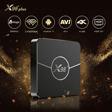 X98plus Set-top 5G Dual-band WiFi Bluetooth 4K Android TV Box